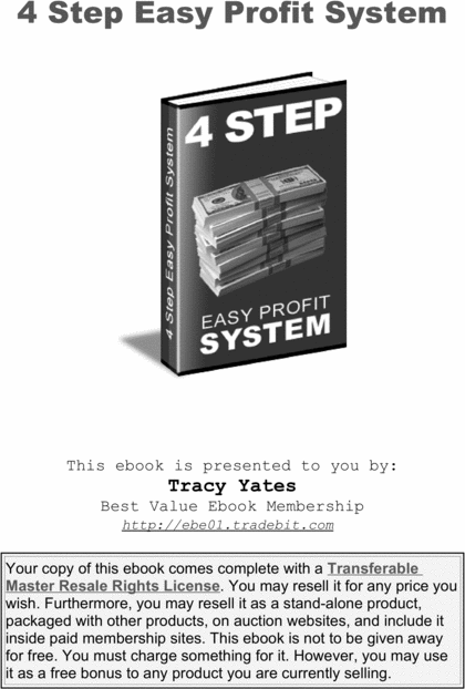 Product picture 4 Step Profit System